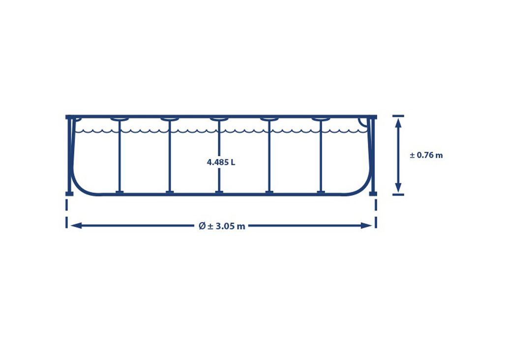 Intex Prism Frame zwembad | 305 x 76cm inhoud