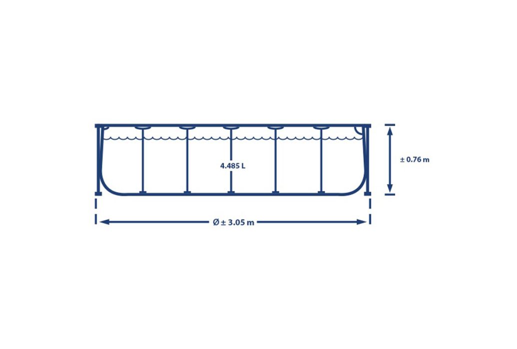 Intex Prism Frame zwembad | 305 x 76cm met pomp inhoud