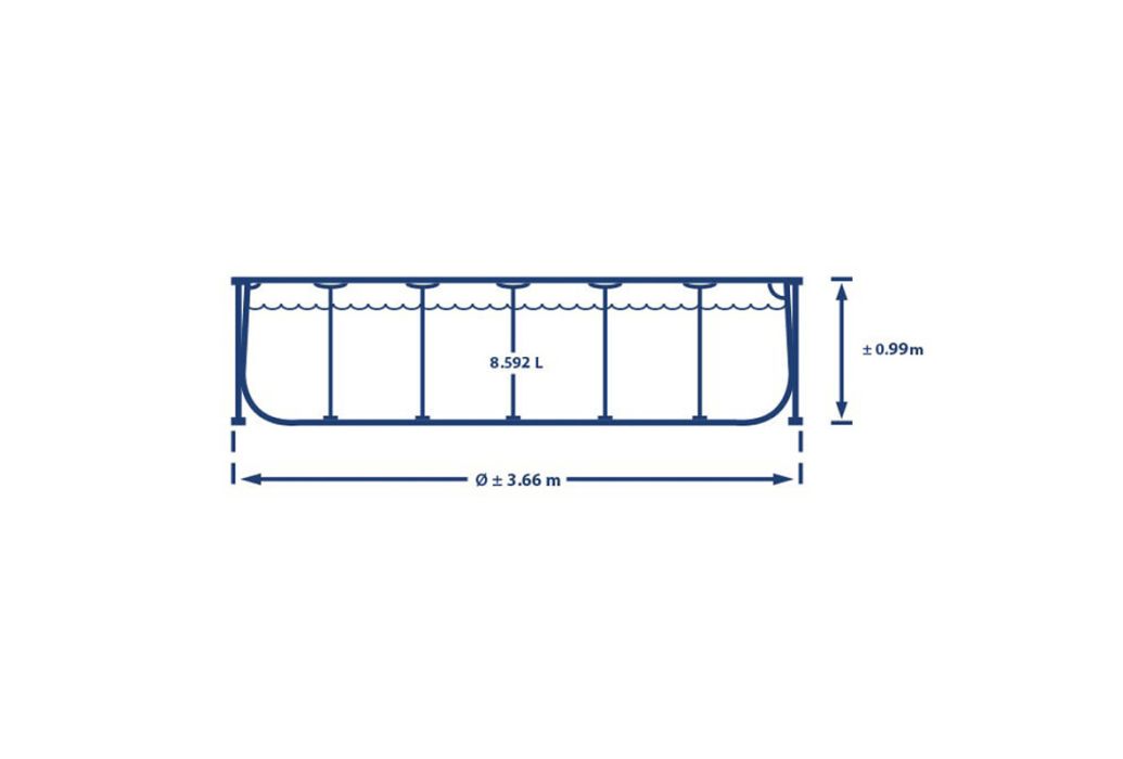 Intex Prism Frame zwembad | 366 x 99cm met pomp en trap inhoud