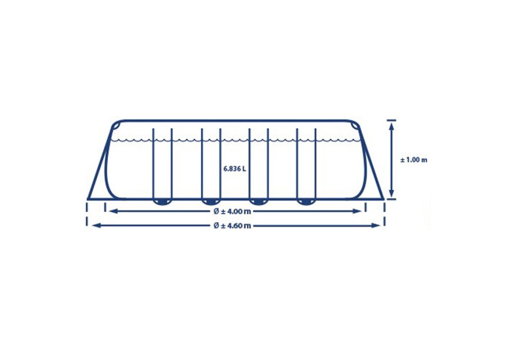 Intex Prism Frame zwembad | 400 x 200 x 100cm lengte
