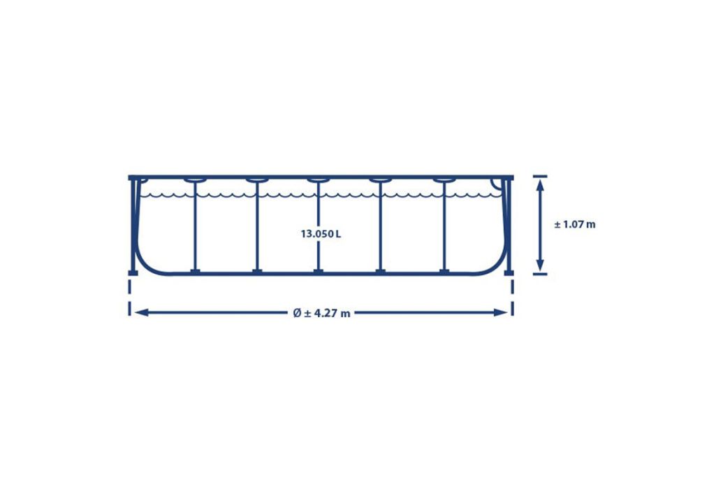 Intex Prism Frame zwembad | 427 x 107cm complete set inhoud