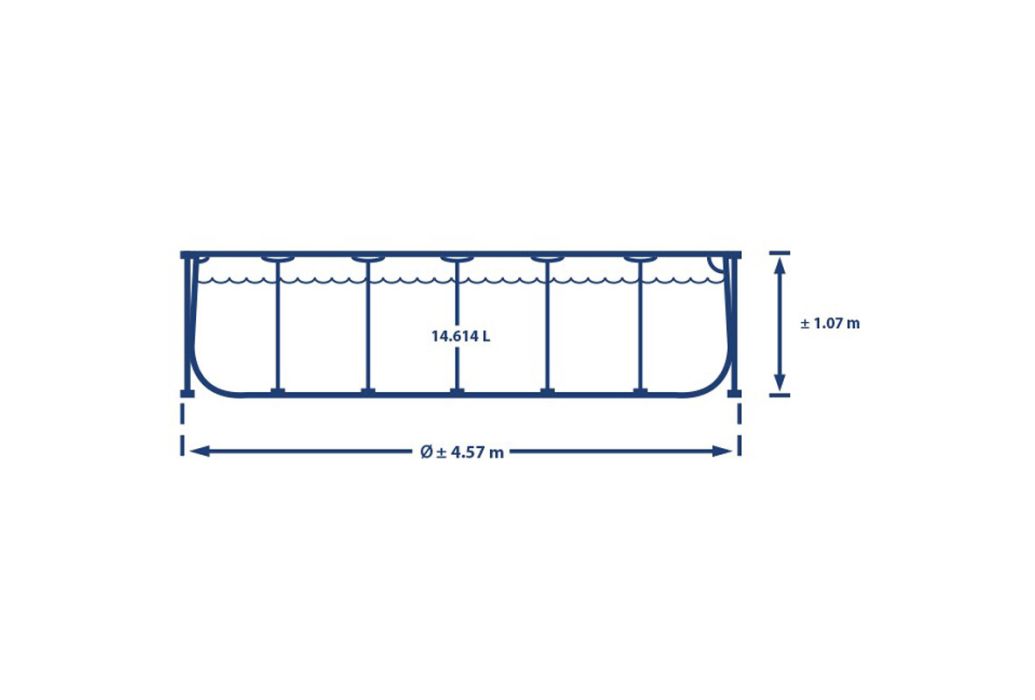 Intex Prism Frame zwembad | 457 x 107cm complete set inhoud
