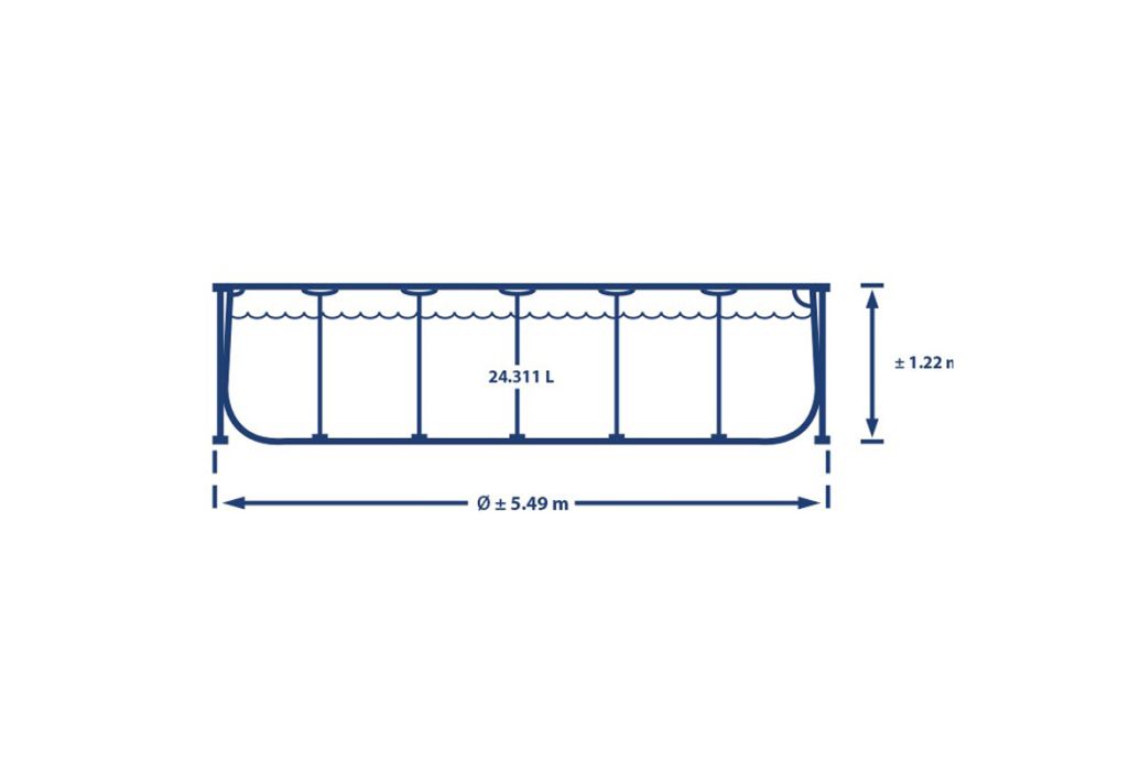 INTEX PRISM FRAME ZWEMBAD 549 X 122 CM inhoud