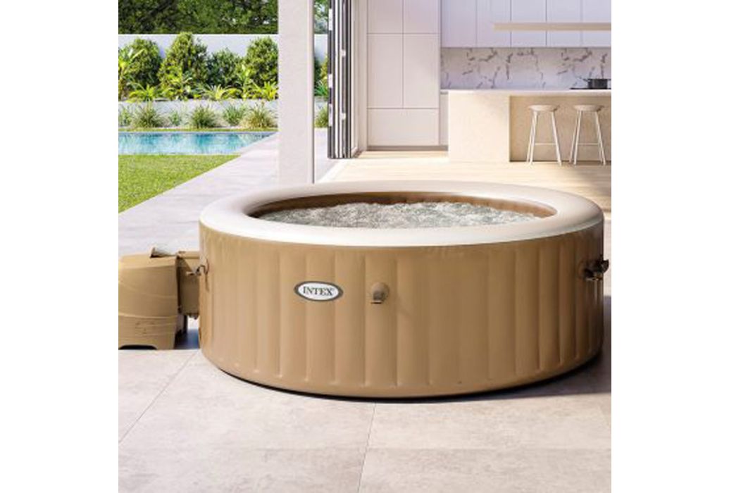 Intex PureSpa Bubbel opblaasbare spa 4 persoons buiten zonder cover