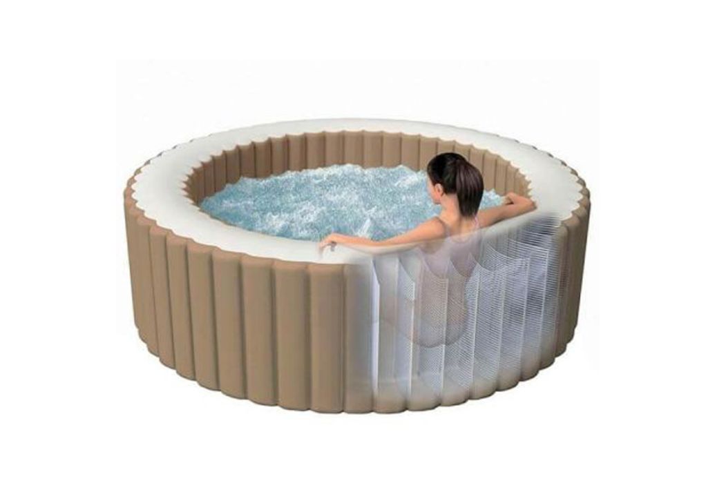 Intex PureSpa Bubbel opblaasbare spa 4 persoons tekening