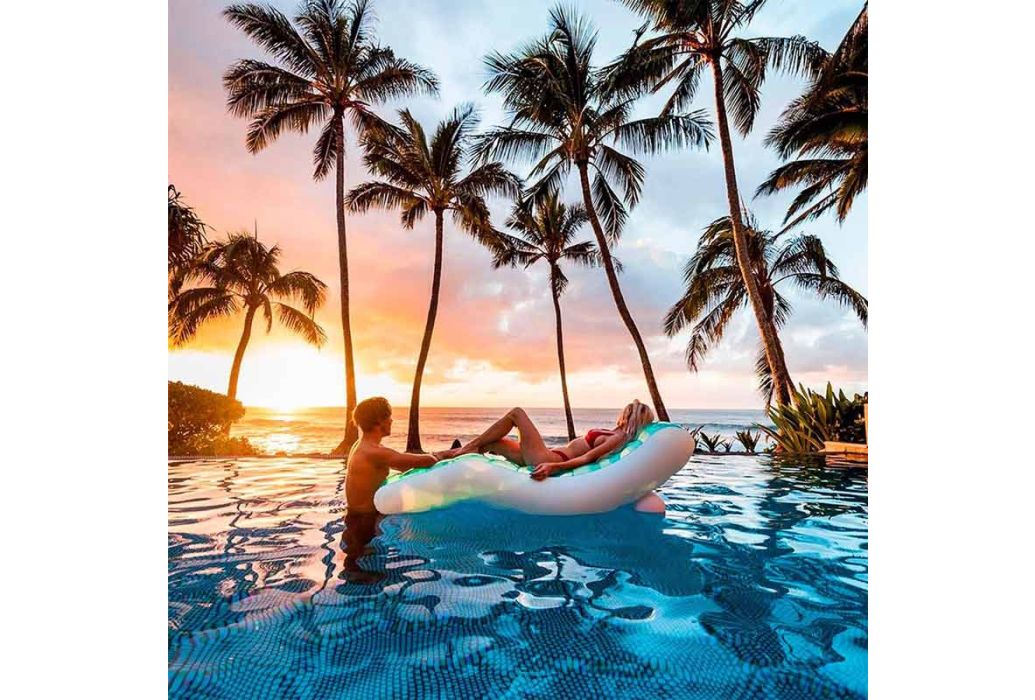 Intex Splash loungestoel blauw