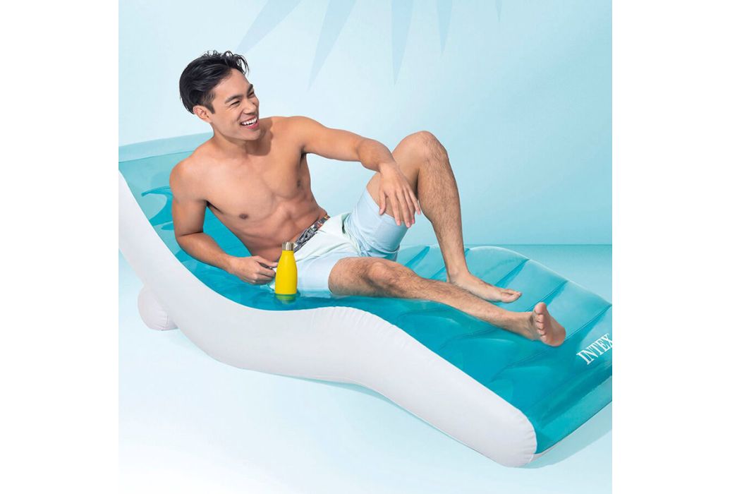 Intex Splash loungestoel blauw