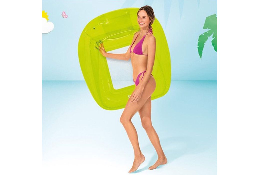 Intex transparante loungestoel groen