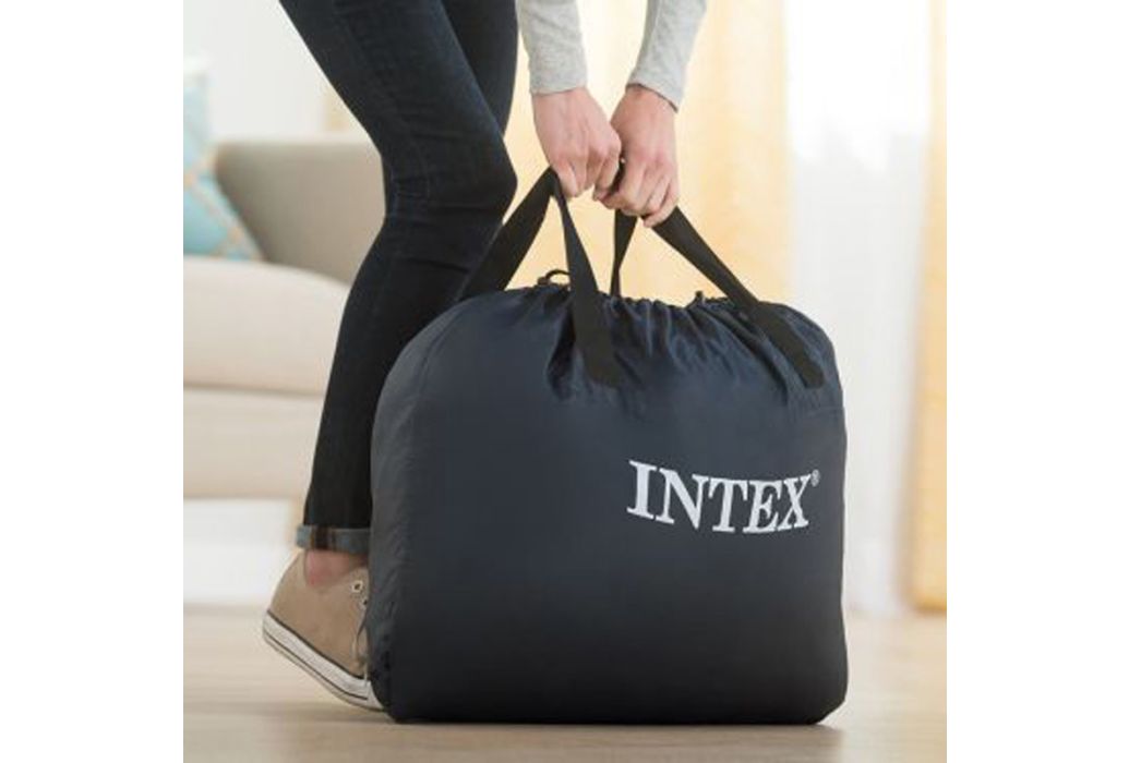 Intex Ultra Plush met ingebouwde pomp 1 persoons opbergtas
