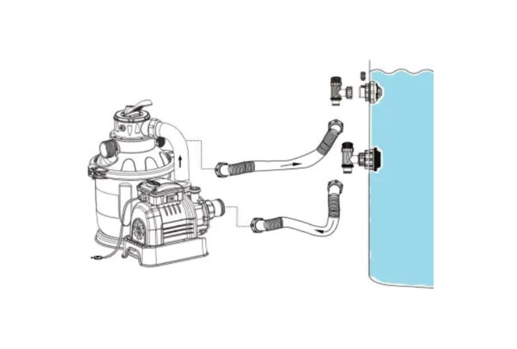 Intex zandfilterpomp 2 m³/u aansluiting