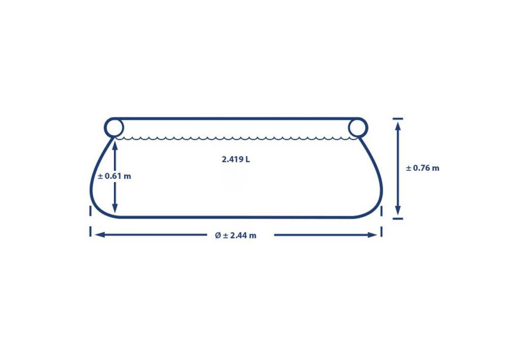 Intex zwembad Easy Set | 244 x 76cm inhoud