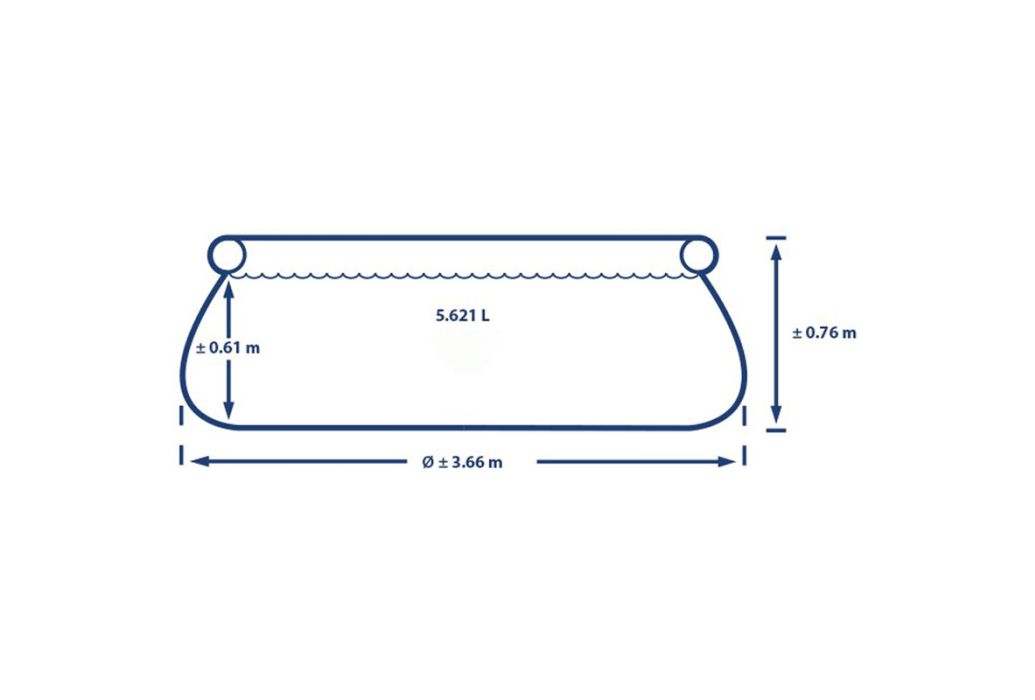 Intex zwembad Easy Set 366 x 76cm afmetingen en inhoud