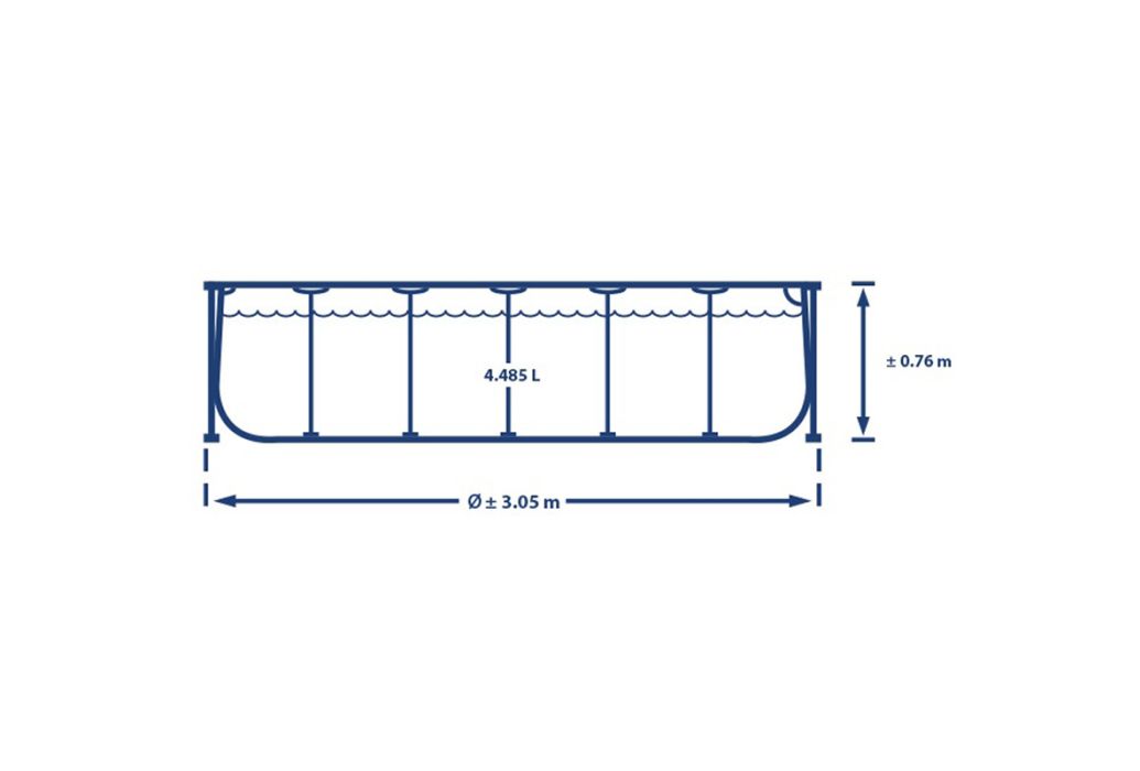 Intex Zwembad Metal Frame | 305 x 76cm inhoud