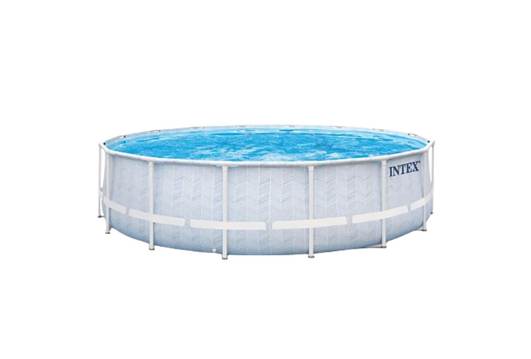 Intex Prism Frame Chevron zwembad 488 x 122 cm met pomp en trap