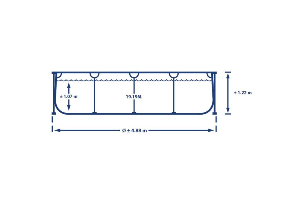 Intex Ultra XTR Frame zwembad | 488 x 122cm inhoud