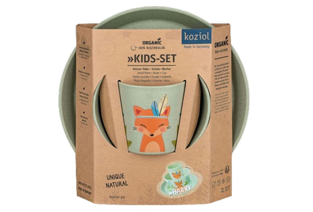 Koziol Bio Harry campingservies set 3 stuks verpakking
