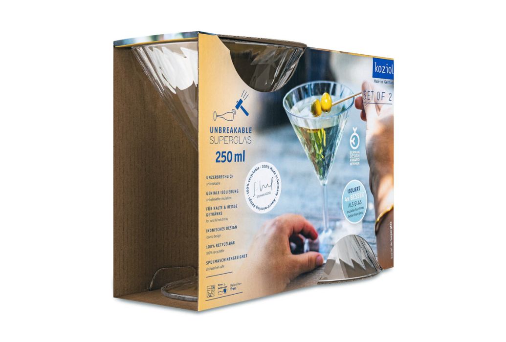 Koziol Kunststof Cocktailglas Club No. 12 25 cl 2 stuks verpakking