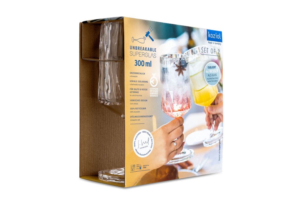 Koziol Kunststof Wijnglas Club No. 4 30 cl 2 stuks verpakking