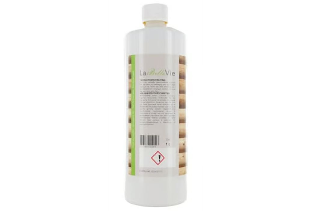 La Belle Vie etherische olie kaneel 1 liter achterkant etiket