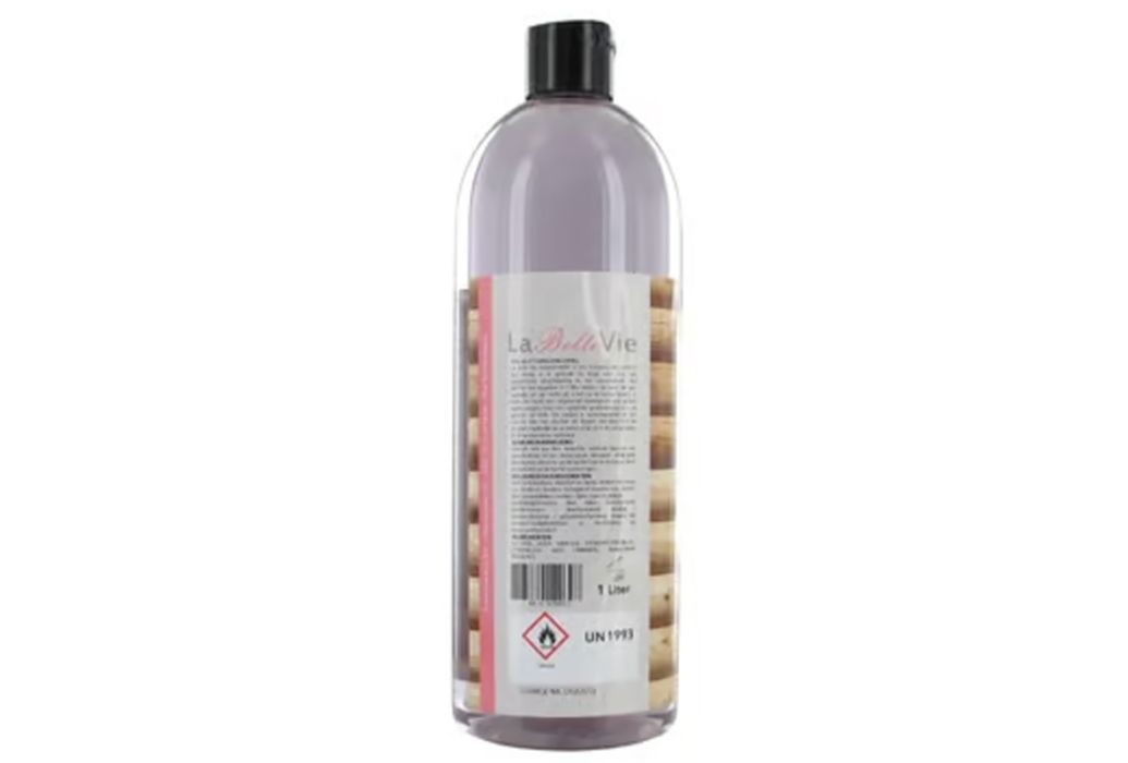 La Belle Vie opgietmiddel Perzik 1 liter achterkant fles