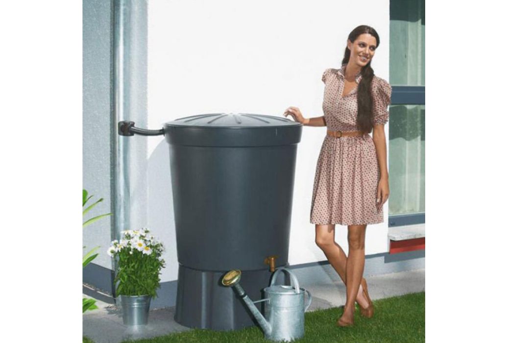 Garantia regenton lanzarote met kraantje grijs 300 liter