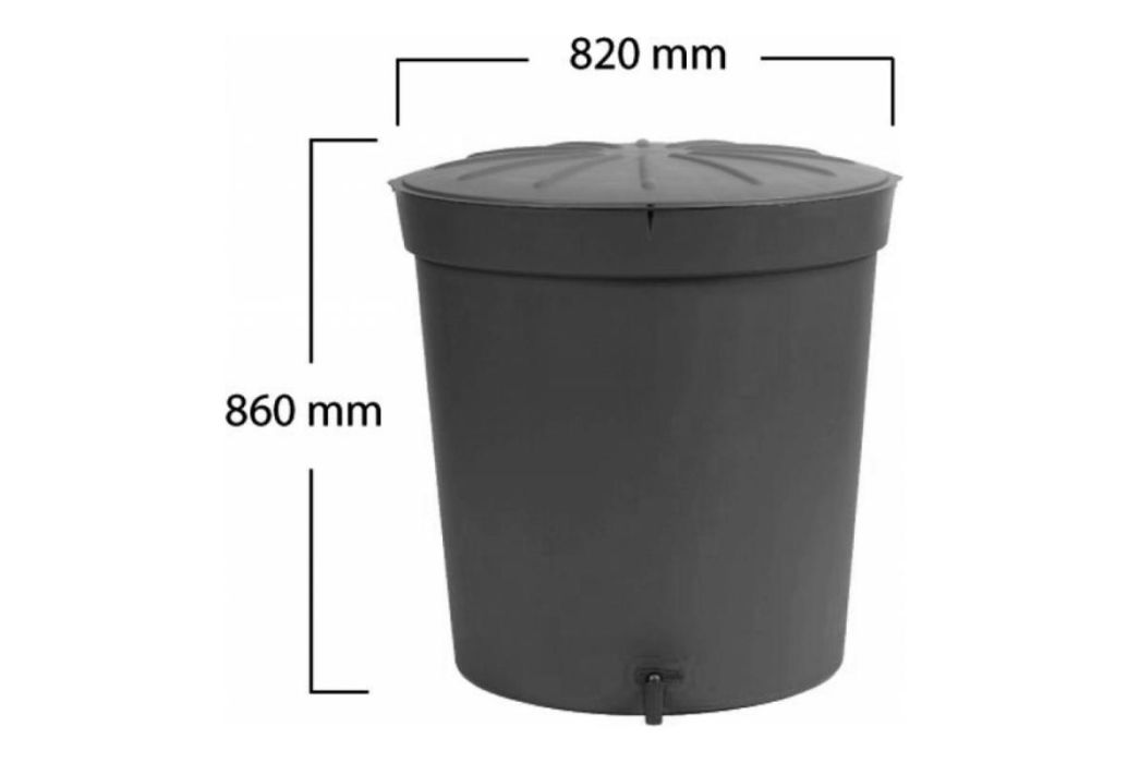 Garantia regenton lanzarote met kraantje grijs 300 liter