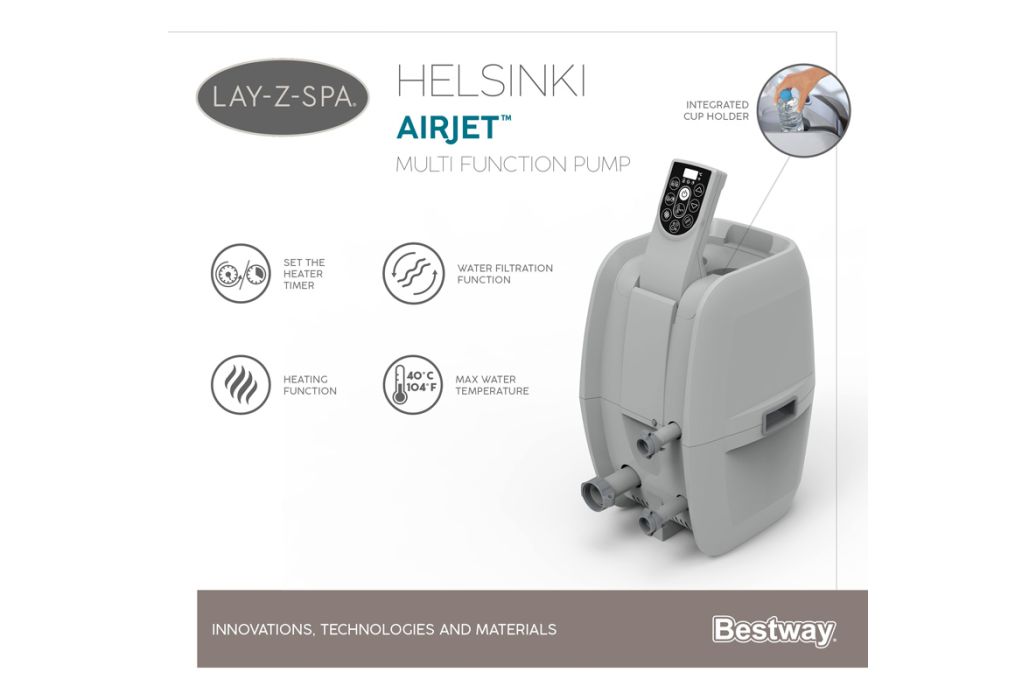 Bestway Lay-Z-spa Helsinki pomp specificaties