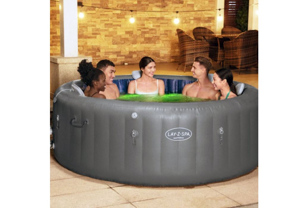 Bestway Lay-Z-spa Hydrojet Pro Santorini mensen verlichting