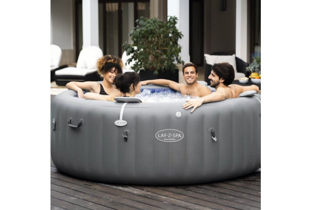 Bestway Lay-Z-spa Hydrojet Pro Santorini mensen