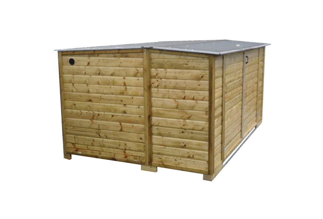 Lutrabox Fietsenberging elektrische fietsen 305 x 215 x 141 cm zijaanzicht
