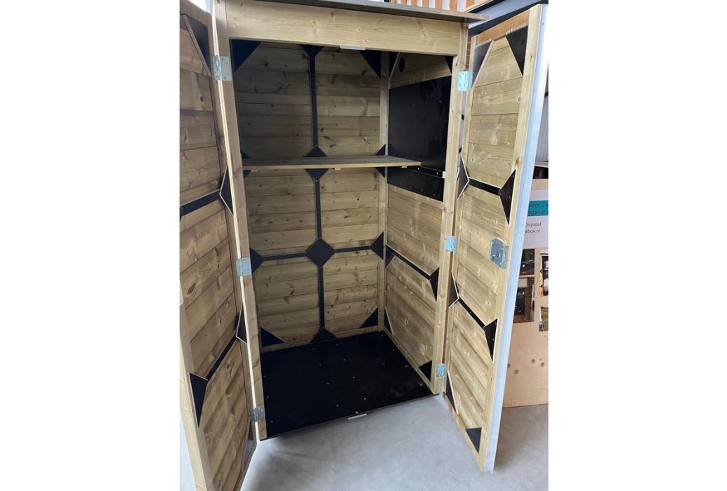 Lutrabox hoge tuinkast 102 x 87 x 193 cm open