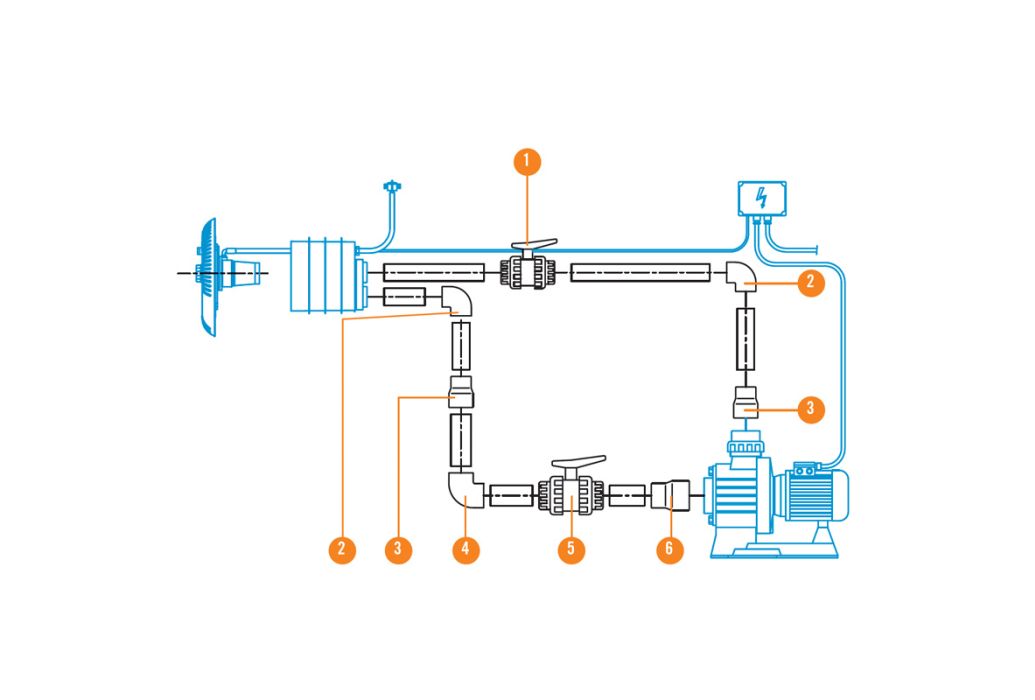 AstralPool Marlin 45 III jetstream 3,3 kW/400V technische tekening