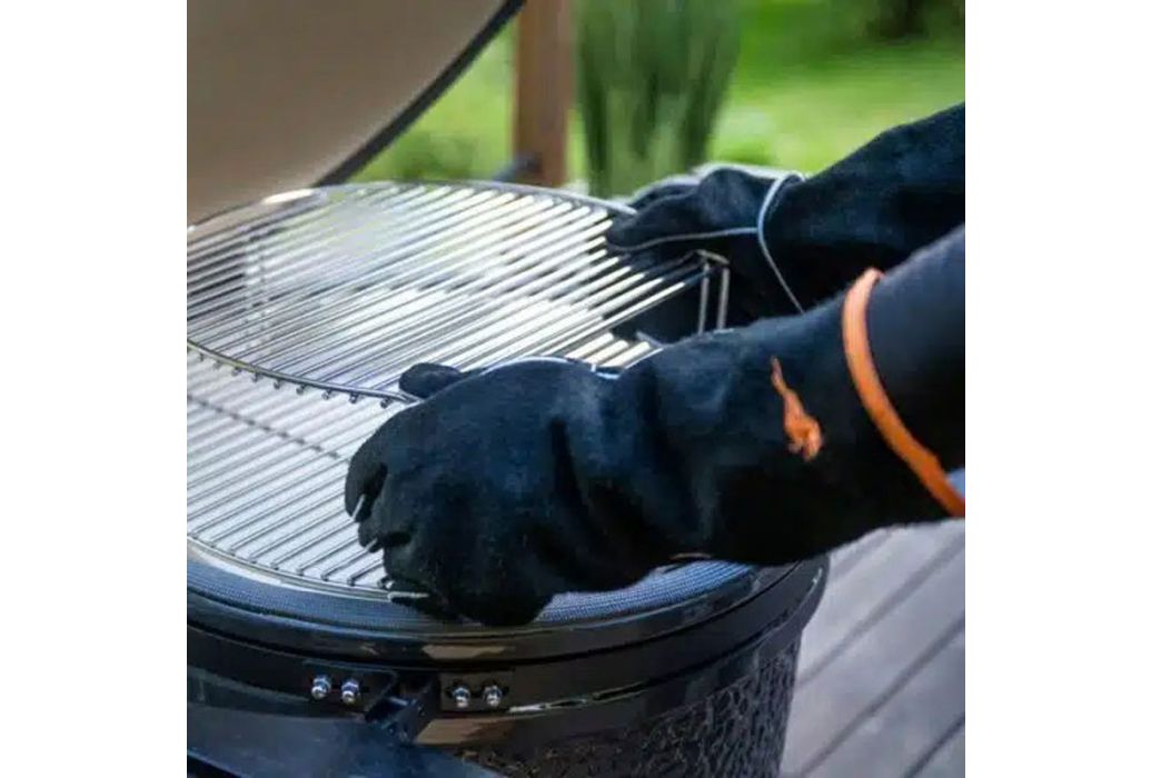Mustang BBQ handschoenen leer sfeerfoto