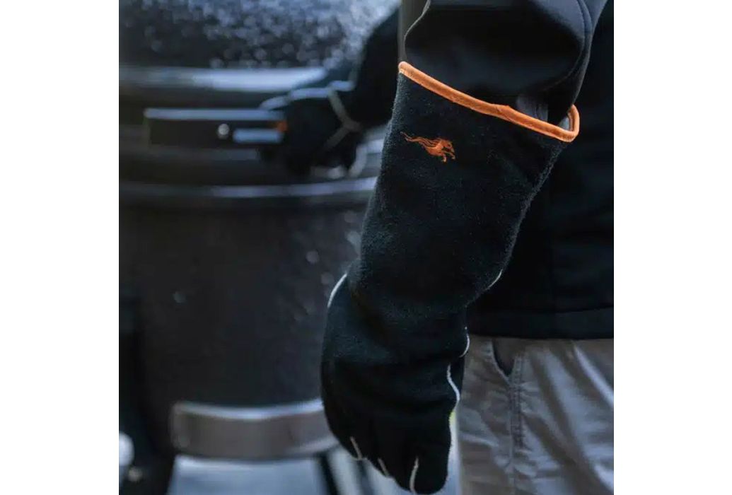 Mustang BBQ handschoenen leer sfeerfoto
