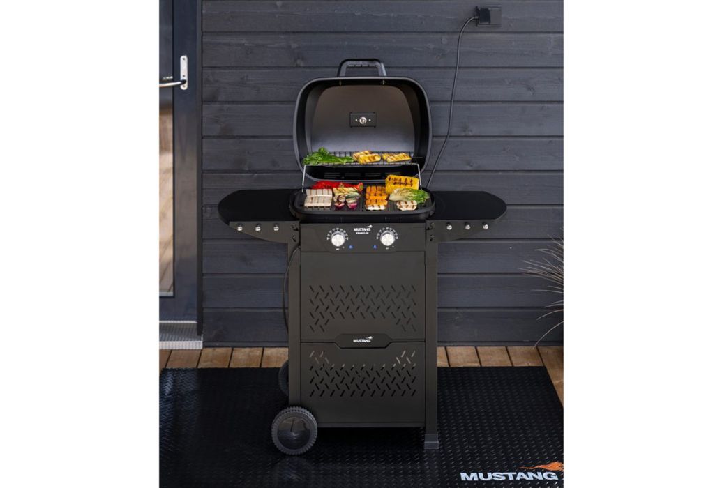 Mustang Franklin elektrische bbq 2,3 kW in gebruik