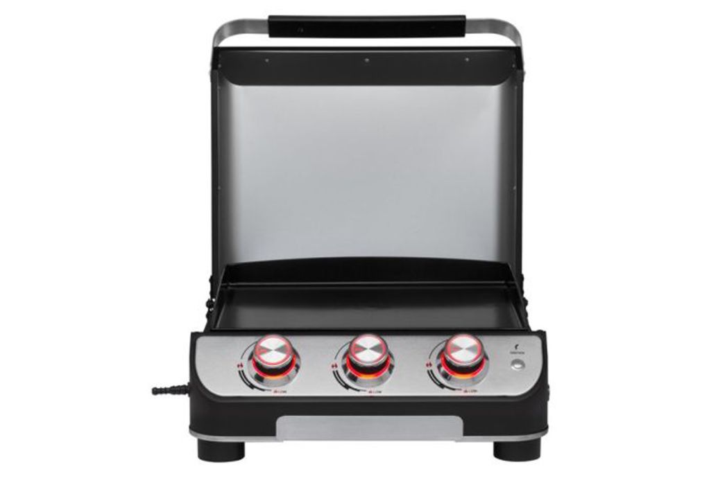 Mustang gas grill plaat aan open