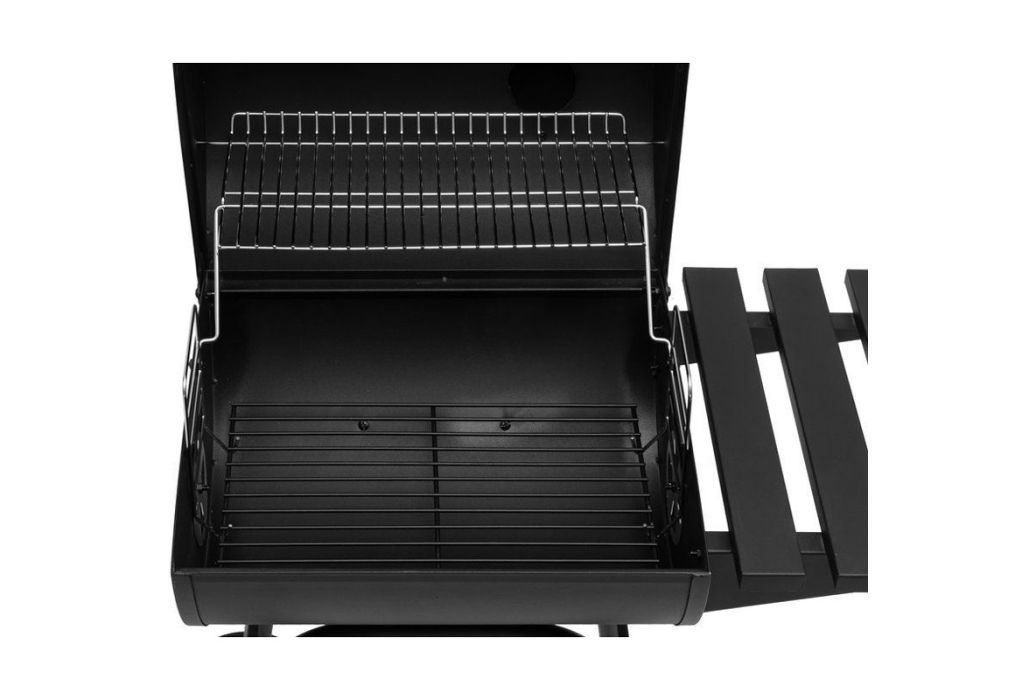 Mustang tonvormige houtskoolgrill binnenkant 