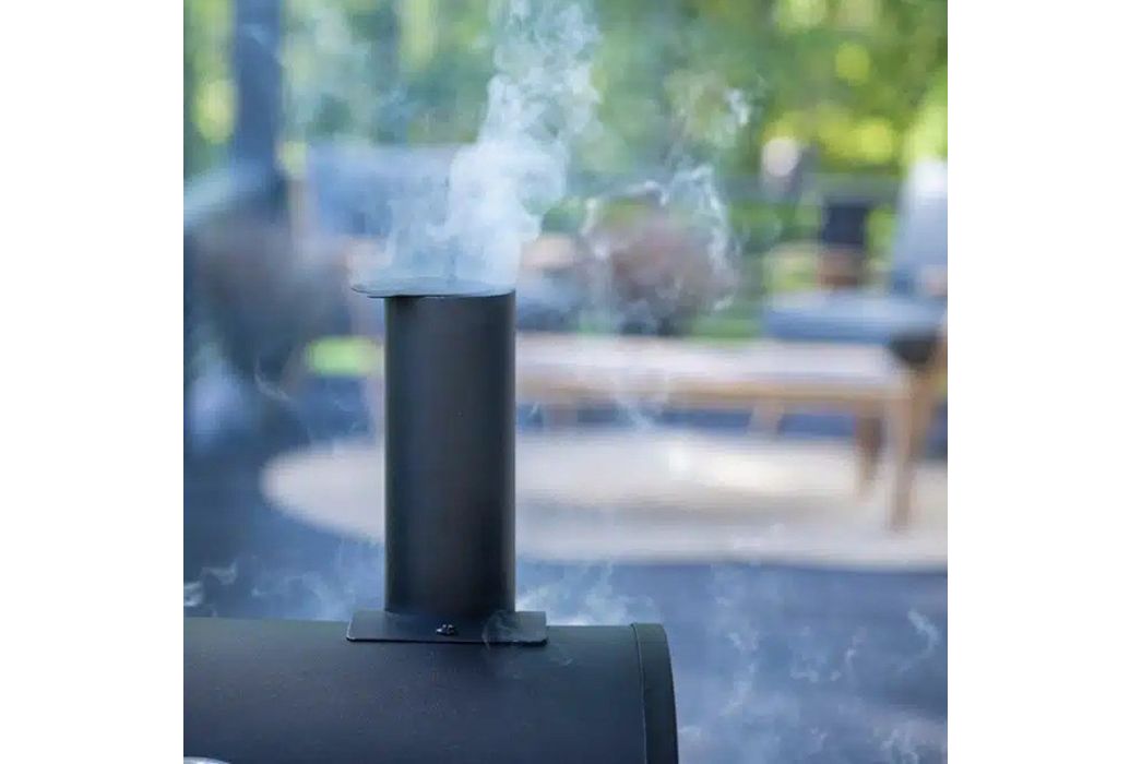 Mustang tonvormige houtskoolgrill schoorsteen