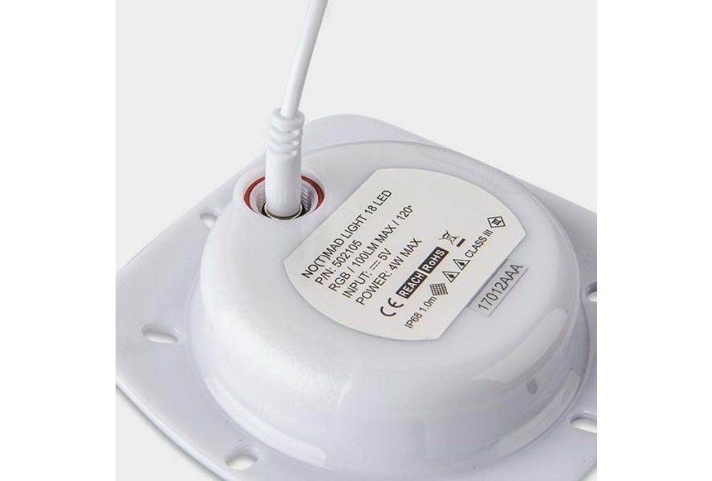 No(t)mad led-kleuren zwembadlamp wit opladen