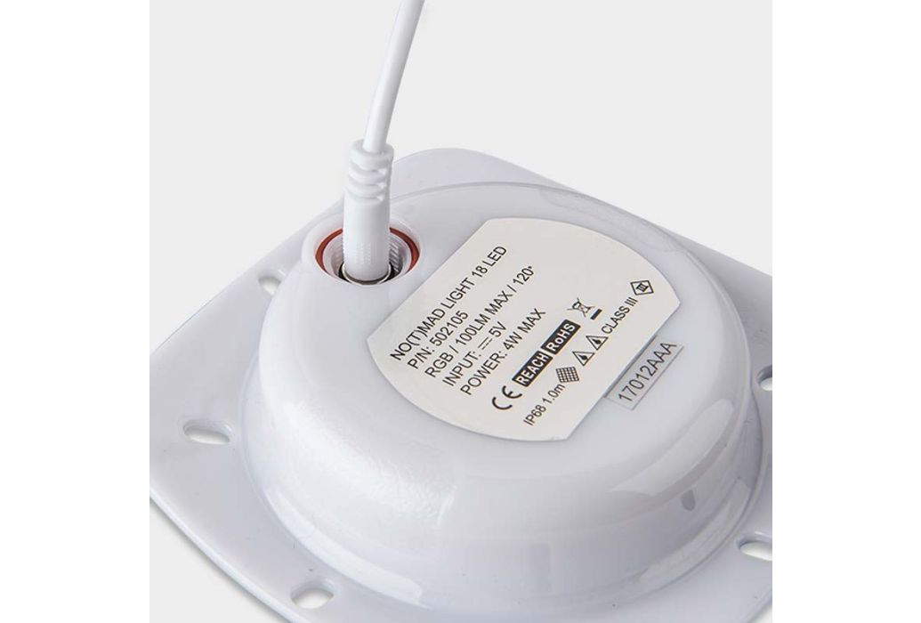 No(t)mad led-wit zwembadlamp | lichtblauw opladen