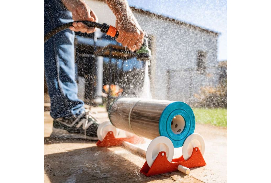 Nodipool Spin filterreiniger in gebruik 2