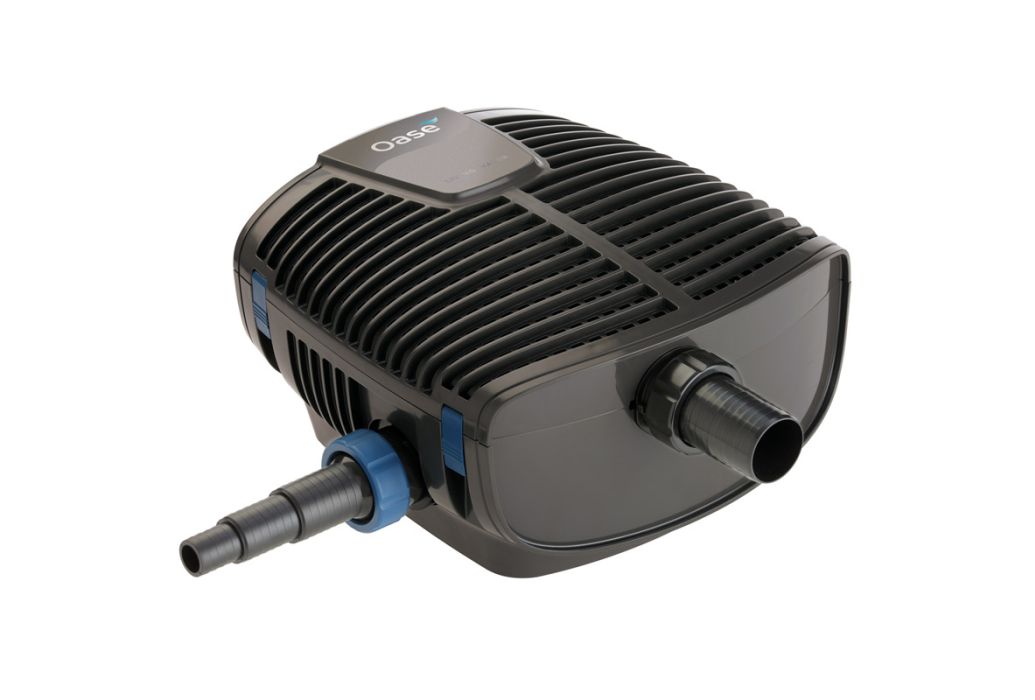 Oase AquaMax Eco Twin 30000 vijverpomp zijkant met tule