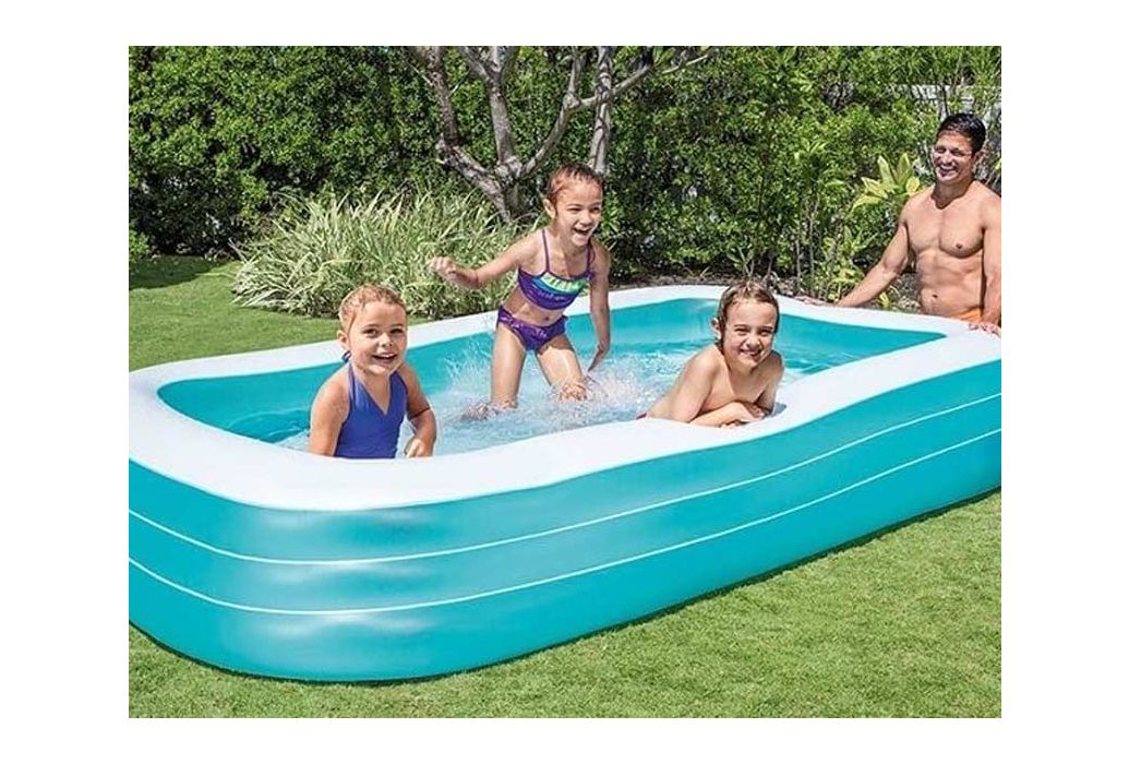 Groot opblaasbaar zwembad Family Pool voor kinderen vanaf ongeveer 6 jaar