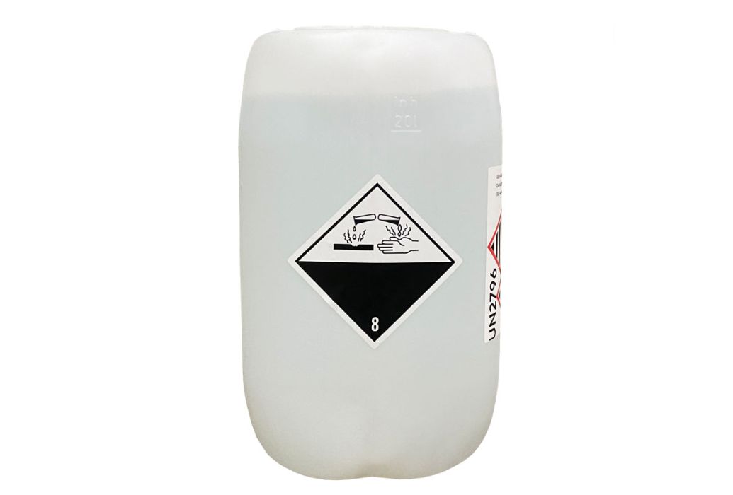 Oqema Vloeibaar zwavelzuur 14% 20liter (pH min) zijkant