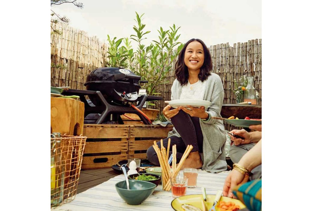 Outdoor chef elektrische barbecue Minichef P-420 E buiten