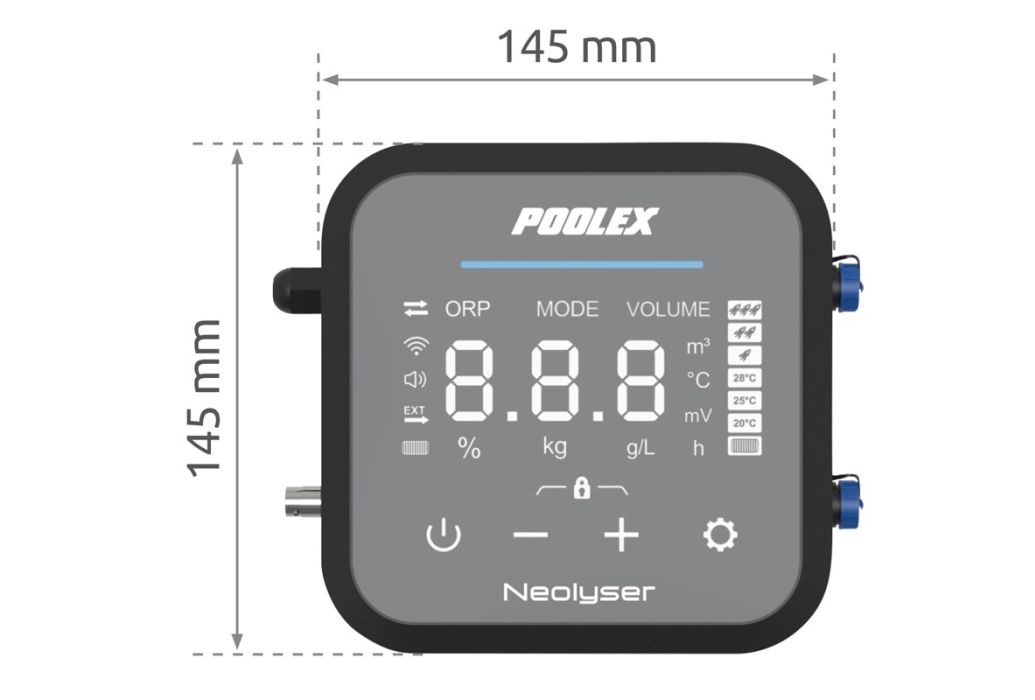 Poolex Neolyser zoutelektrolyse 10 gr/u (zwembaden tot 50 m³) afemeting