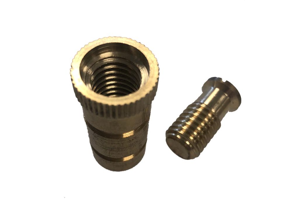 Pop Up anker RVS messing/ brons Ø19mm bovenaanzicht
