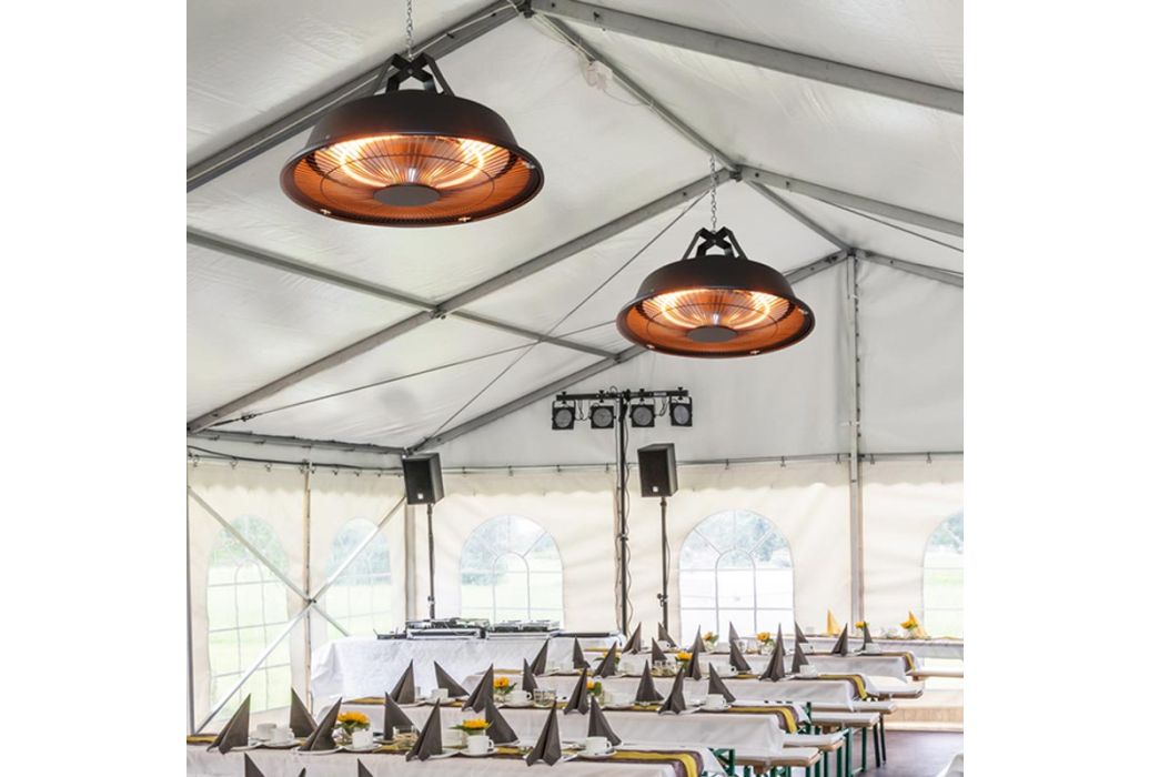Practo Garden Artemis terrasverwarmer hangend in tent