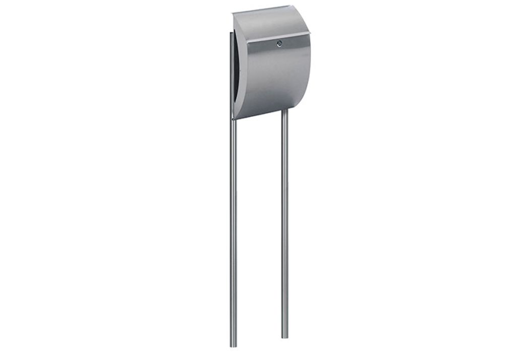 Practo Garden brievenbuspaal Inox voorbeeld met brievenbus 1