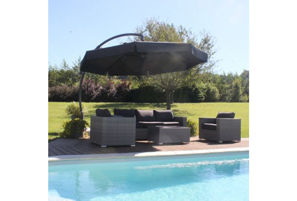 Practo Garden parasol klassiek antraciet Ø 350 cm sfeer beeld
